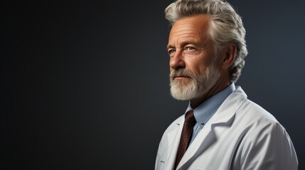 Obraz premium Man With White Beard Wearing White Shirt and Tie