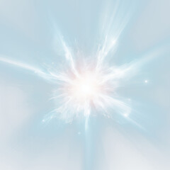 sunlight special lens flare light effect  on Transparent Background. Ai generated 
