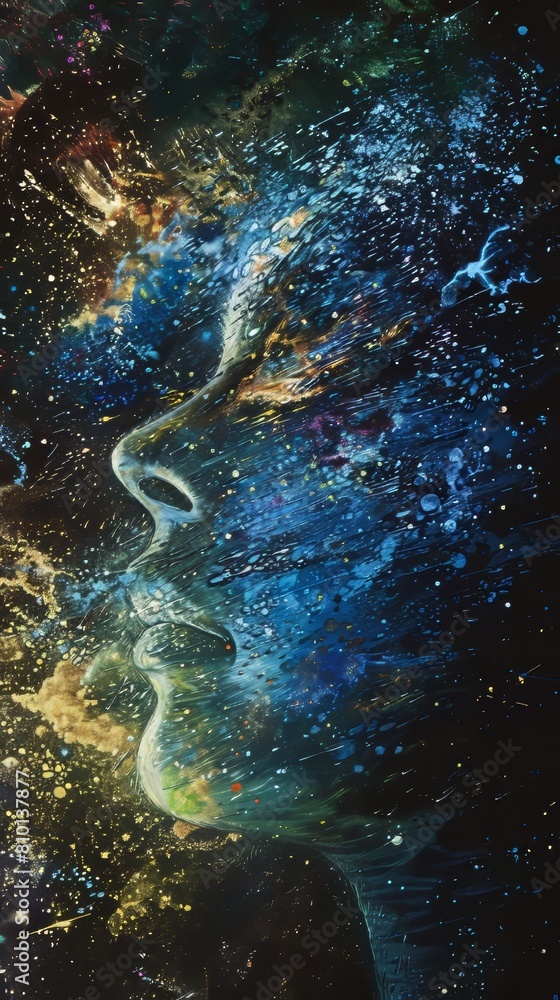 Wall mural astral dreams: galaxies dancing in the void