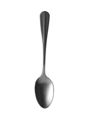 One metal tea spoon isolated on white