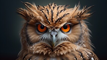 Fototapeta premium Intense Gaze of a Majestic Owl