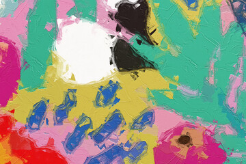 Oil paintings and various flowers, lotus flowers, lotus leaves, strawberries, and horses are beautiful