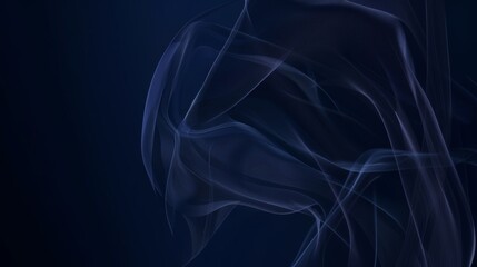 Abstract blue smoke on dark background