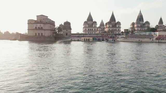 An Aerial Shot of The Royal Chhatris at Orchha, Madhya Pradesh, India