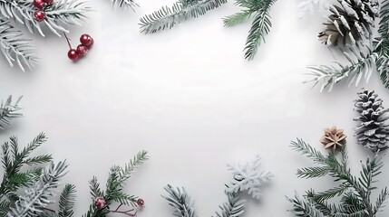 Christmas background copy space for text Generated by Ai