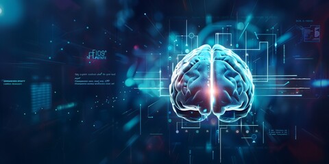 Advanced Neuroimaging Concept Illustrating Brain Activity and Cognitive Processes. AI.