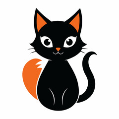 cat cute logo icon vector silhouette