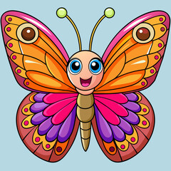 The butterfly is beautiful vector illustration 