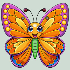 The butterfly is beautiful vector illustration 
