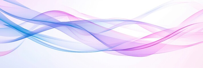 Abstract background with light pastel colors and thin lines in the form of threads, stripes and ribbons. Pastel soft pink purple blue color abstract light background. Soft blurred effect