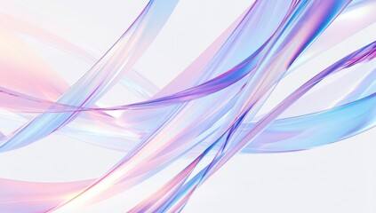 Abstract background with light pastel colors and thin lines in the form of threads, stripes and ribbons. Pastel soft pink purple blue color abstract light background. Soft blurred effect
