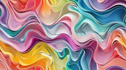 Fototapeta premium Colorful digital art background with flowing wave-like shapes