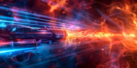 3843 realistic energy blasters for scififantasy with 4K effects. Concept Sci-Fi, Fantasy, Energy Blasters, Visual Effects, 4K