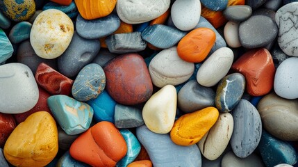 Mumbai, India- July 22 2023: A pile of colorful pebbles, wallpaper 