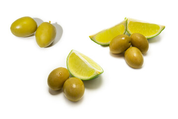 Tasty mix olives background.