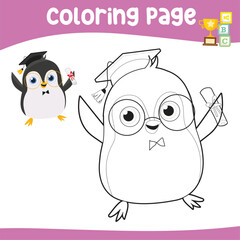 Coloring worksheet page. Educational printable coloring worksheet. Printable activity page for kids. Learning Game. Vector file.