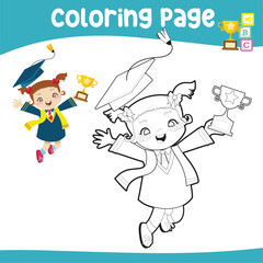 Coloring worksheet page. Educational printable coloring worksheet. Printable activity page for kids. Learning Game. Vector file.