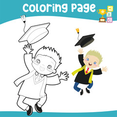 Coloring worksheet page. Educational printable coloring worksheet. Printable activity page for kids. Learning Game. Vector file.