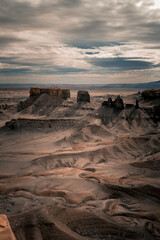 sunset in the desert.