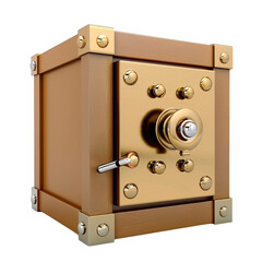 Fototapeta premium safe with coins isolated