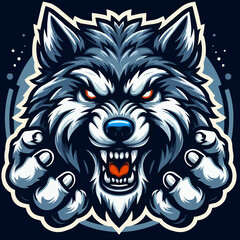 Angry wolf head mascot | Animal  