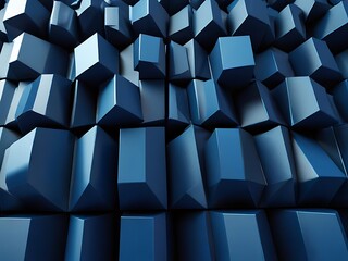 Modern abstract black blue background with geometric shapes and 3D effects