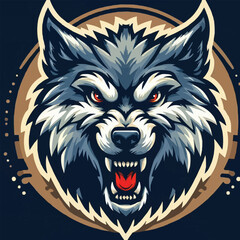 Angry wolf head mascot | Animal  