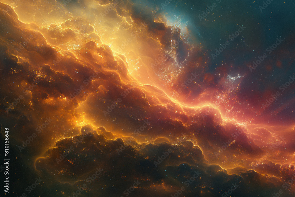Wall mural surreal solar system: a celestial canvas of wonders and imagination. generative ai