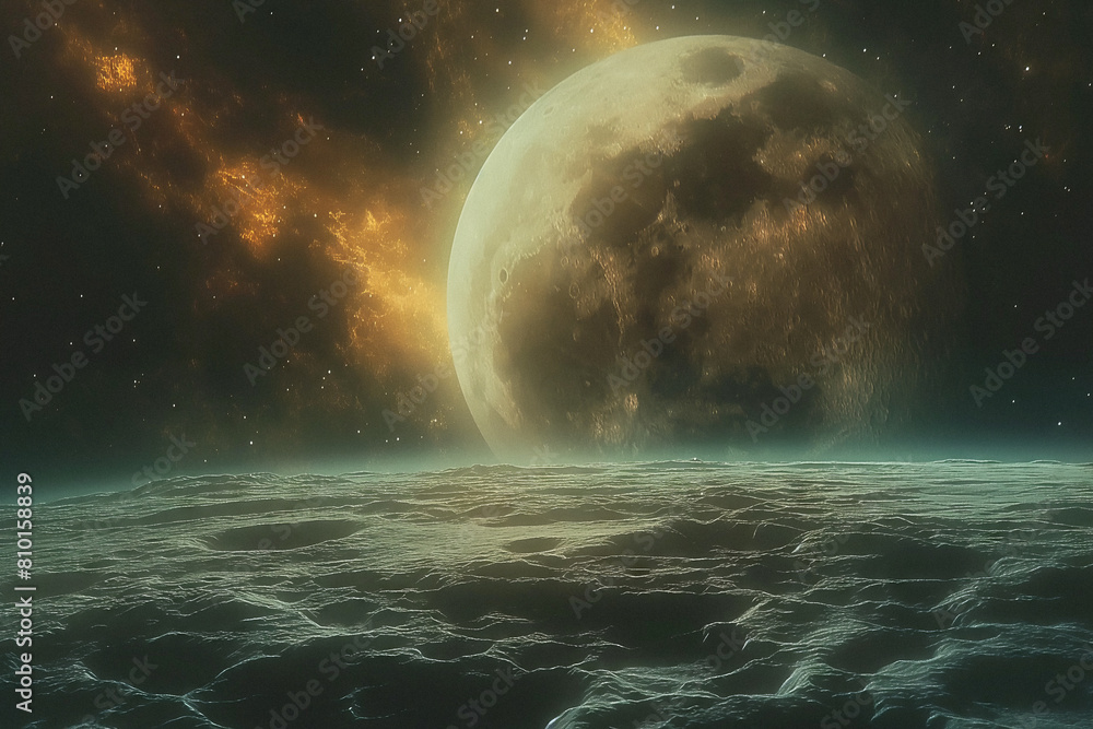 Canvas Prints surreal solar system: a celestial canvas of wonders and imagination. generative ai