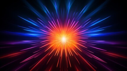 Fototapeta premium Vibrant abstract explosion of light and color