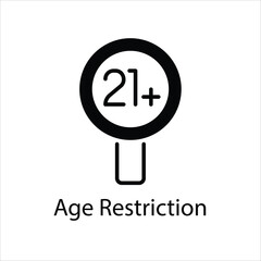 Age Restriction vector icon