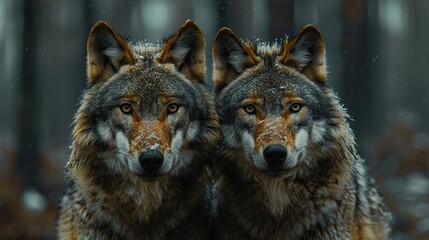 Fototapeta premium portrait of a wolf