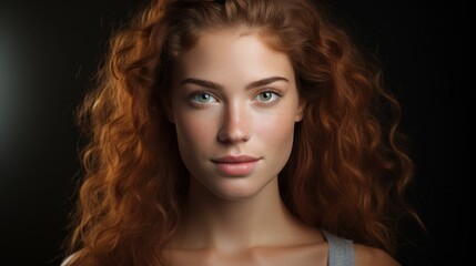 Captivating Redhead with Piercing Green Eyes