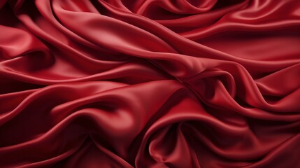 Fototapeta premium Close Up of Red Fabric