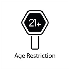 Age Restriction vector icon