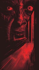 Naklejka premium Horror background design, horrific and scary wallpaper