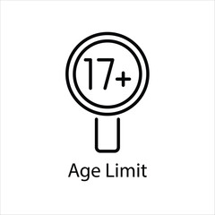 Age Limit vector icon