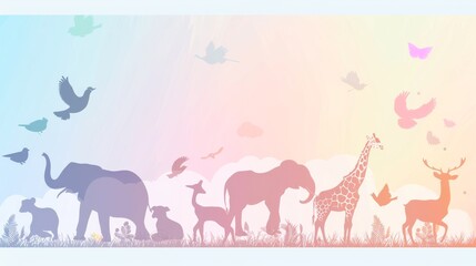 all animal shadow pastel colors background --ar 16:9 --style raw Job ID: 00a59b3c-3392-4e59-96bc-211730f2a3cd