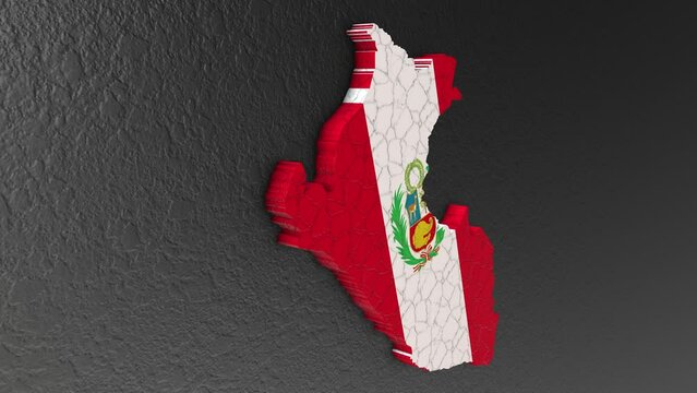 Peru map 3d. 3d map of Peru.