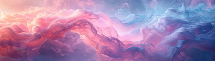 Fototapeta premium The image is a colorful nebula with a smooth, painterly quality. The colors are vibrant and saturated, and the overall effect is one of beauty and tranquility.