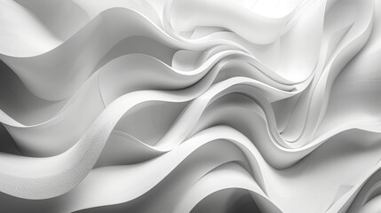 Obraz premium The image is a white, flowing, abstract background.