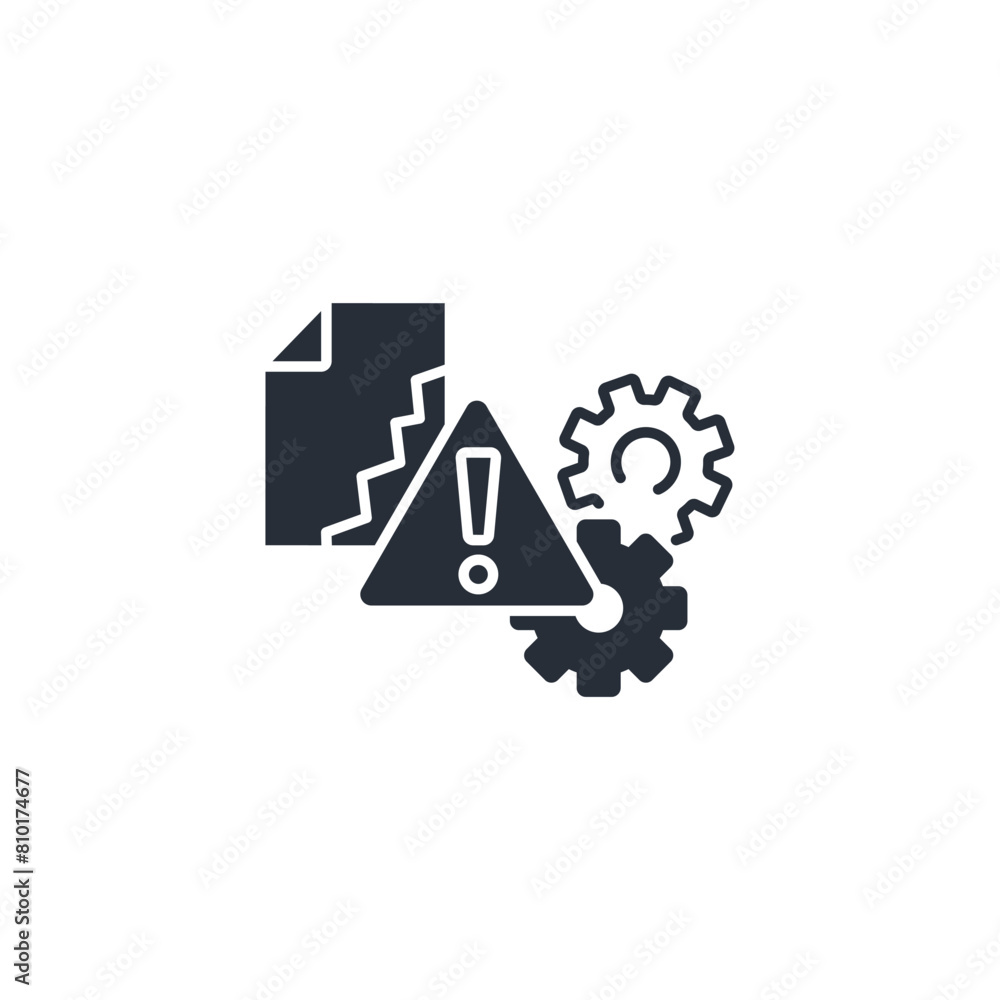 Poster broken icon. vector.editable stroke.linear style sign for use web design,logo.symbol illustration.