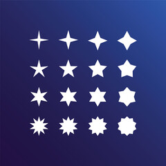 Stars icon set. Vector illustration