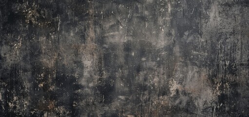 Obraz premium Aged and weathered black grunge textured background with distressed, vintage, and old elements, creating an abstract and rough surface with a monochrome, metallic, and urban feel