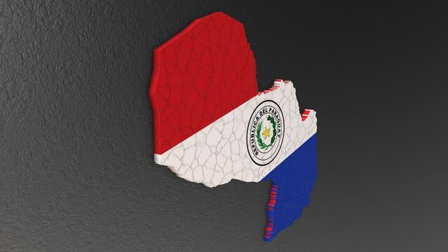 Paraguay map 3d. 3d map of Paraguay.