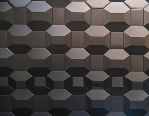 Abstract geometric hexagonal pattern with a gradient from dark to light
