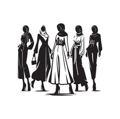 hijab style fashion vector illustration 
design silhouette style