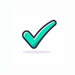 Shiny and glossy 3d illustration of a check mark icon with approval and confirmation symbol in modern minimalist digital artwork. Perfect for web icons and user interface design