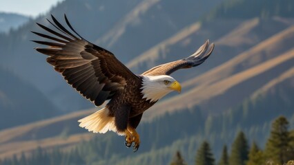 american eagle in flight - Powered by Adobe