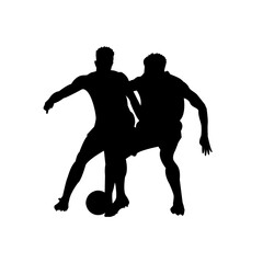 silhouette of football player

